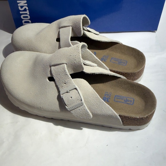 New White Birkenstock Boston clogs / clog women’s - Picture 2 of 7